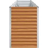 vidaXL Hochbeet Hellbraun 390 x 50 x 68 cm Verzinkter Stahl