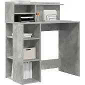 vidaXL Schreibtisch Beton Grau Holzwerkstoff 90 x 48 x 101,5 cm