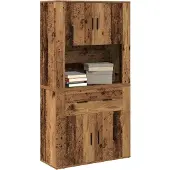 vidaXL Highboard Altholz 80 x 33 x 150 cm Holzwerkstoff