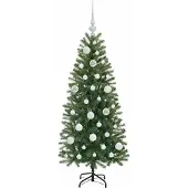 vidaXL Künstlicher Weihnachtsbaum Grün 120 cm PE und PVC