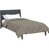 vidaXL Ganzjahresbettdecke Hellgrau 140 x 220 cm Mikrofaser