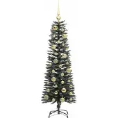 vidaXL Künstlicher Weihnachtsbaum mit 150 LEDs mit Ständer Grün 120 cm