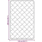 vidaXL Ganzjahresbettdecke Gepolstert Creme 135 x 200 cm