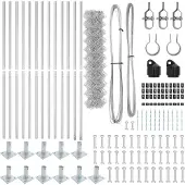 vidaXL Maschendrahtzaun mit Betonsockel 25 x 1 m Verzinkter Stahl Netz