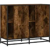 vidaXL Sideboard Räuchereiche 92x35x76 cm Holzwerkstoff