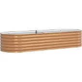 vidaXL Hochbeet Braun 240 x 80 x 44 cm Stahl
