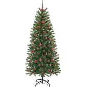 vidaXL Künstlicher Weihnachtsbaum Grün 180 cm PE und PVC