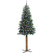 vidaXL Schlanker Weihnachtsbaum Grün 210 cm
