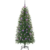 vidaXL Künstlicher Weihnachtsbaum Grün 150 cm PE und PVC