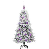 vidaXL Künstlicher klappbarer Weihnachtsbaum Weiß 120 cm PE und PVC