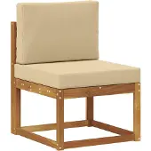 vidaXL Outdoor-Sofagarnitur 6 stk. Natur und Beige Polyester