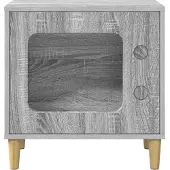 vidaXL Katzenhaus Sonoma-Grau 51 x 30 x 52 cm Holzwerkstoff