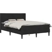 vidaXL Bettgestell mit Matratze mit Kopfteil Schwarz 120 x 200 cm Samt