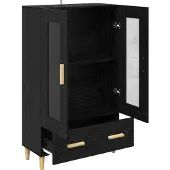 vidaXL Highboard Schwarz Eichen-Optik 70 x 31 x 115 cm Holzwerkstoff