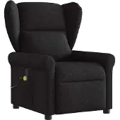 vidaXL Massagesessel Elektrisch Schwarz Stoff