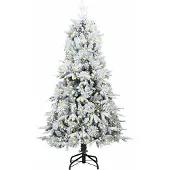 vidaXL Künstlicher klappbarer Weihnachtsbaum Weiß 210 cm PE und PVC