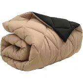 vidaXL Winterbettdecke 155 x 220 cm 450 g/m² Schwarz und Taupe