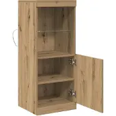 vidaXL LED-Sideboard Artisan-Eiche 41 x 37 x 100 cm Holzwerkstoff