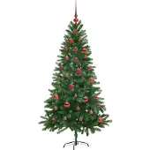 vidaXL Weihnachtsbaum mit 150 LEDs mit Ständer Grün 150 cm PE