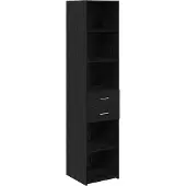 vidaXL Highboard Schwarz Eichen-Optik 40 x 42,5 x 185 cm Holzwerkstoff