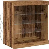 vidaXL LED-Sideboard Altholz 60,5 x 37 x 67 cm Holzwerkstoff
