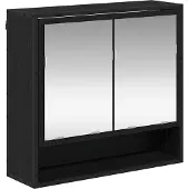 vidaXL Badezimmermöbel-Set 4 stk. Schwarz Eichen-Optik 80 x 33 x 60 cm