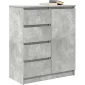 vidaXL Sideboard mit Schubladen Betongrau 71x35x84 cm Holzwerkstoff