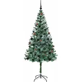 vidaXL Künstlicher Weihnachtsbaum Grün 180 cm PVC und Stahl