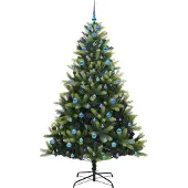 vidaXL Künstlicher Klapp-Weihnachtsbaum mit 300 LEDs Grün 210 cm