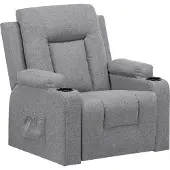 COMHOMA Relaxsessel TV-Sessel aus Stoff mit Liegefunktion Fernsehsessel Verstellbar, Recliner Chair, dunkelgraustoff