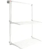 Foxydry Wand-Wäscheständer mit zwei Gittern, platzsparender Trockner – Wall Plus 88 cm Weiß