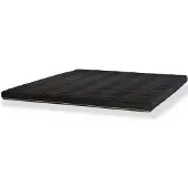 Letti Latex Topper Black Label 120x200x8 – Ergonomisch, Orthopädisch, Atmungsaktiv, mit 80% SBR Latex & 20% Naturlatex, Schwarzer Bezug –