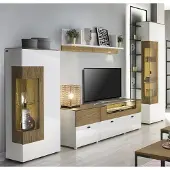 Xl Moebel Gmbh Modern Set TV-Lowboard 2x Vitrine s Wohnwand Wandregal Komplett