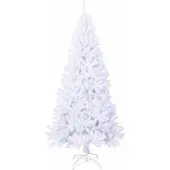 vidaXL Künstlicher Weihnachtsbaum Weiß 240 cm PVC und Stahl