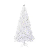 vidaXL Künstlicher Weihnachtsbaum Weiß 180 cm PVC und Stahl
