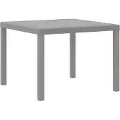 vidaXL Gartentisch Hellgrau 100 x 100 x 73 cm Poly-Rattan