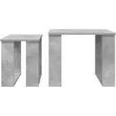 vidaXL Kaffeetisch Set 2 stk. Beton Grau 50 x 52 x 42 cm Holzwerkstoff