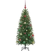 vidaXL Künstlicher Weihnachtsbaum Grün 150 cm PE und PVC