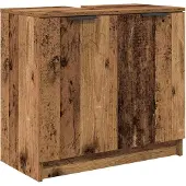 vidaXL Badezimmerschrank-Set 2 Stk. Altholz Holzwerkstoff
