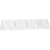 vidaXL Hasenkäfig Silber 430 x 100 x 85 cm Verzinkter Stahl
