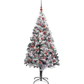 vidaXL Künstlicher Weihnachtsbaum Weiß 180 cm