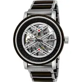 Holzwerk Germany Holzwerk COCHEM Herren Edelstahl & Holz Automatik Handaufzug Uhr, silber, braun