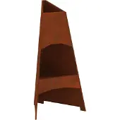 vidaXL Feuerstelle Rostoptik 50 x 50 x 95 cm Wetterfeststahl