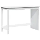 vidaXL Schreibtisch Weiß 112 x 50 x 75 cm Massivholz Kiefer