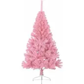 vidaXL Künstlicher vorbeleuchteter Weihnachtsbaum Rosa 180 cm PVC