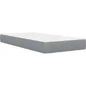 vidaXL Bettgestell mit Matratze Hellgrau 80x 200 cm Polyester