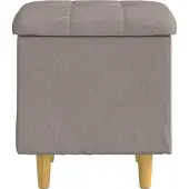 vidaXL Ottoman mit Stauraum Taupe 40 x 40 x 45 cm Stoff