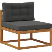 vidaXL Outdoor-Sofagarnitur Natur und Anthrazit