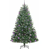 vidaXL Künstlicher klappbarer Weihnachtsbaum Grün 240 cm