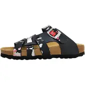 Jane Klain Supersoft Damenschuhe Pantoletten Fußbett Schwarz Freizeit